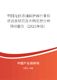 中國(guó)光伏浪涌保護(hù)器行業(yè)現(xiàn)狀調(diào)查研究及市場(chǎng)前景分析預(yù)測(cè)報(bào)告（2025年版）