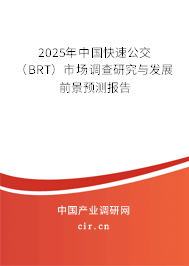 2025年中國快速公交（BRT）市場調查研究與發(fā)展前景預測報告