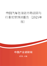 中國(guó)汽車(chē)防滑鏈?zhǔn)袌?chǎng)調(diào)研與行業(yè)前景預(yù)測(cè)報(bào)告（2025年版）