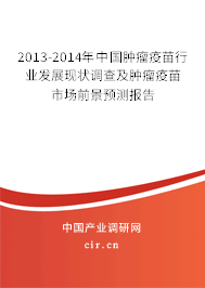 2013-2014年中國腫瘤疫苗行業(yè)發(fā)展現(xiàn)狀調(diào)查及腫瘤疫苗市場前景預(yù)測報(bào)告 2013-2014年中國腫瘤疫苗行業(yè)發(fā)展現(xiàn)狀調(diào)查及腫瘤疫苗市場前景預(yù)測報(bào)告