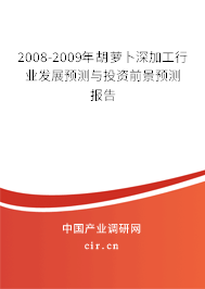 2008-2009年胡蘿卜深加工行業(yè)發(fā)展預(yù)測與投資前景預(yù)測報(bào)告
