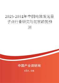 2025-2031年中國電致發(fā)光量子點行業(yè)研究與前景趨勢預(yù)測