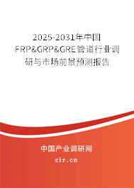 2025-2031年中國FRP&GRP&GRE管道行業(yè)調(diào)研與市場前景預測報告