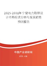2025-2031年寧夏電力勘察設(shè)計(jì)市場(chǎng)現(xiàn)狀分析與發(fā)展趨勢(shì)預(yù)測(cè)報(bào)告