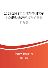 2025-2031年全球與中國(guó)汽車(chē)前端模塊市場(chǎng)現(xiàn)狀及前景分析報(bào)告