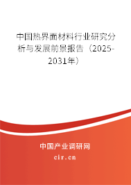 中國(guó)熱界面材料行業(yè)研究分析與發(fā)展前景報(bào)告（2025-2031年）