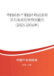 中國軟件產(chǎn)業(yè)園市場(chǎng)調(diào)查研究與發(fā)展前景預(yù)測(cè)報(bào)告（2025-2031年）