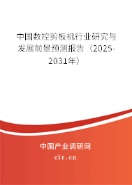中國(guó)數(shù)控剪板機(jī)行業(yè)研究與發(fā)展前景預(yù)測(cè)報(bào)告（2025-2031年）