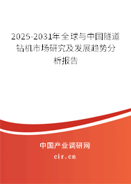 2025-2031年全球與中國隧道鉆機市場研究及發(fā)展趨勢分析報告