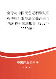 全球與中國無色透明聚酰亞胺薄膜行業(yè)發(fā)展全面調研與未來趨勢預測報告（2024-2030年）