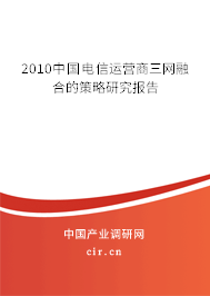2010中國電信運營商三網(wǎng)融合的策略研究報告