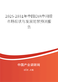 2025-2031年中國EVA中間膜市場現(xiàn)狀與發(fā)展前景預(yù)測報告