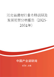 河北省建材行業(yè)市場(chǎng)調(diào)研及發(fā)展前景分析報(bào)告（2025-2031年）
