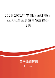 2025-2031年中國路面機(jī)械行業(yè)現(xiàn)狀全面調(diào)研與發(fā)展趨勢報(bào)告