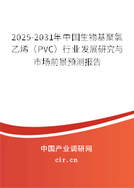 2025-2031年中國(guó)生物基聚氯乙烯（PVC）行業(yè)發(fā)展研究與市場(chǎng)前景預(yù)測(cè)報(bào)告