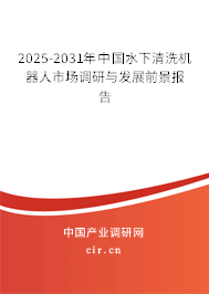 2025-2031年中國(guó)水下清洗機(jī)器人市場(chǎng)調(diào)研與發(fā)展前景報(bào)告