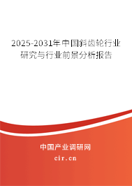 2024-2030年中國斜齒輪行業(yè)研究與行業(yè)前景分析報告