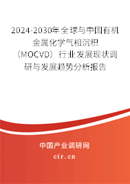 2024-2030年全球與中國有機金屬化學氣相沉積（MOCVD）行業(yè)發(fā)展現(xiàn)狀調(diào)研與發(fā)展趨勢分析報告