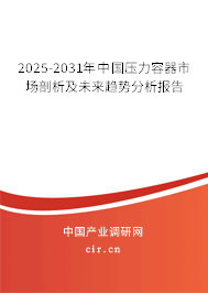 2025-2031年中國壓力容器市場剖析及未來趨勢分析報告