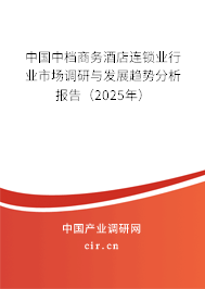 中國中檔商務(wù)酒店連鎖業(yè)行業(yè)市場調(diào)研與發(fā)展趨勢分析報告（2025年）