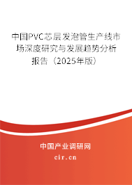 中國PVC芯層發(fā)泡管生產(chǎn)線市場深度研究與發(fā)展趨勢分析報告（2025年版）