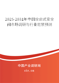 2025-2031年中國全啟式安全閥市場調研與行業(yè)前景預測 2025-2031年中國全啟式安全閥市場調研與行業(yè)前景預測
