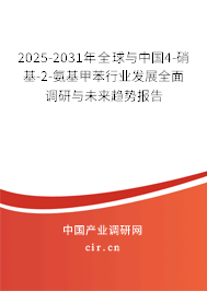 2025-2031年全球與中國(guó)4-硝基-2-氨基甲苯行業(yè)發(fā)展全面調(diào)研與未來(lái)趨勢(shì)報(bào)告