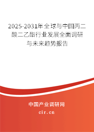 2025-2031年全球與中國丙二酸二乙酯行業(yè)發(fā)展全面調(diào)研與未來趨勢報告