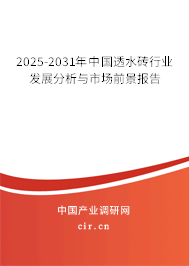 2025-2031年中國(guó)透水磚行業(yè)發(fā)展分析與市場(chǎng)前景報(bào)告