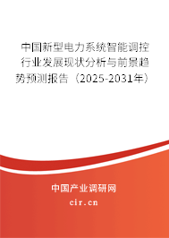 中國新型電力系統(tǒng)智能調(diào)控行業(yè)發(fā)展現(xiàn)狀分析與前景趨勢(shì)預(yù)測(cè)報(bào)告（2025-2031年）
