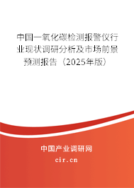 中國一氧化碳檢測報警儀行業(yè)現(xiàn)狀調(diào)研分析及市場前景預(yù)測報告（2025年版）
