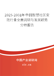 2025-2031年中國(guó)智慧社區(qū)安防行業(yè)全面調(diào)研與發(fā)展趨勢(shì)分析報(bào)告