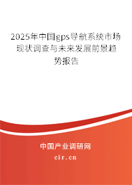 2025年中國gps導(dǎo)航系統(tǒng)市場現(xiàn)狀調(diào)查與未來發(fā)展前景趨勢報告