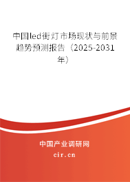 中國(guó)led街燈市場(chǎng)現(xiàn)狀與前景趨勢(shì)預(yù)測(cè)報(bào)告（2025-2031年）