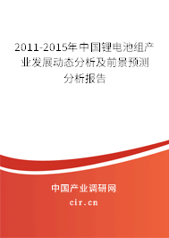 2011-2015年中國鋰電池組產(chǎn)業(yè)發(fā)展動態(tài)分析及前景預(yù)測分析報(bào)告