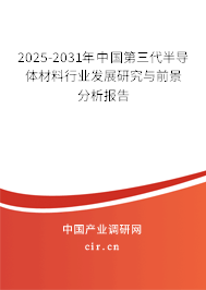 2025-2031年中國(guó)第三代半導(dǎo)體材料行業(yè)發(fā)展研究與前景分析報(bào)告