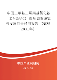 中國二甲基二烯丙基氯化銨（DMDAAC）市場調(diào)查研究與發(fā)展前景預測報告（2025-2031年）