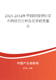 2025-2031年中國硅酸鉀砂漿市場研究分析及前景趨勢報(bào)告