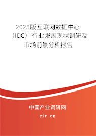 2025版互聯(lián)網(wǎng)數(shù)據(jù)中心（IDC）行業(yè)發(fā)展現(xiàn)狀調研及市場前景分析報告