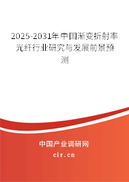2025-2031年中國漸變折射率光纖行業(yè)研究與發(fā)展前景預(yù)測