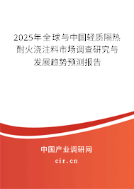 2025年全球與中國輕質(zhì)隔熱耐火澆注料市場調(diào)查研究與發(fā)展趨勢預測報告