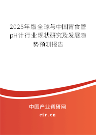 2025年版全球與中國(guó)胃食管pH計(jì)行業(yè)現(xiàn)狀研究及發(fā)展趨勢(shì)預(yù)測(cè)報(bào)告