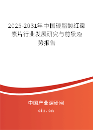 2025-2031年中國硬脂酸紅霉素片行業(yè)發(fā)展研究與前景趨勢報告 2025-2031年中國硬脂酸紅霉素片行業(yè)發(fā)展研究與前景趨勢報告