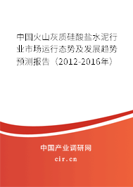中國火山灰質(zhì)硅酸鹽水泥行業(yè)市場運(yùn)行態(tài)勢及發(fā)展趨勢預(yù)測報告（2012-2016年）