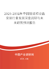 2025-2031年中國管道和設(shè)備安裝行業(yè)發(fā)展深度調(diào)研與未來趨勢(shì)預(yù)測(cè)報(bào)告