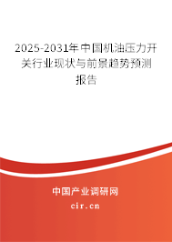 2025-2031年中國機(jī)油壓力開關(guān)行業(yè)現(xiàn)狀與前景趨勢預(yù)測報告