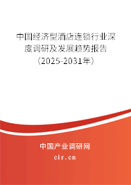 中國經(jīng)濟型酒店連鎖行業(yè)深度調(diào)研及發(fā)展趨勢報告（2025-2031年）