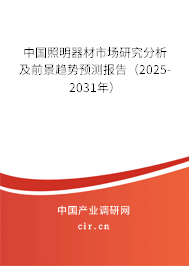中國(guó)照明器材市場(chǎng)研究分析及前景趨勢(shì)預(yù)測(cè)報(bào)告（2025-2031年）