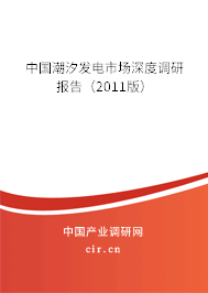 中國潮汐發(fā)電市場深度調(diào)研報(bào)告（2011版）