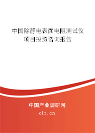 中國(guó)除靜電表面電阻測(cè)試儀項(xiàng)目投資咨詢報(bào)告